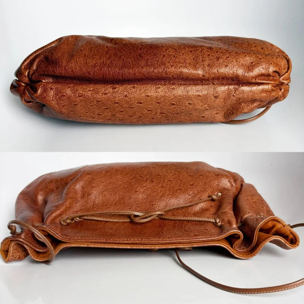 Carlos Falchi Bag Ostrich Leather Vintage Rare Exotic Skin